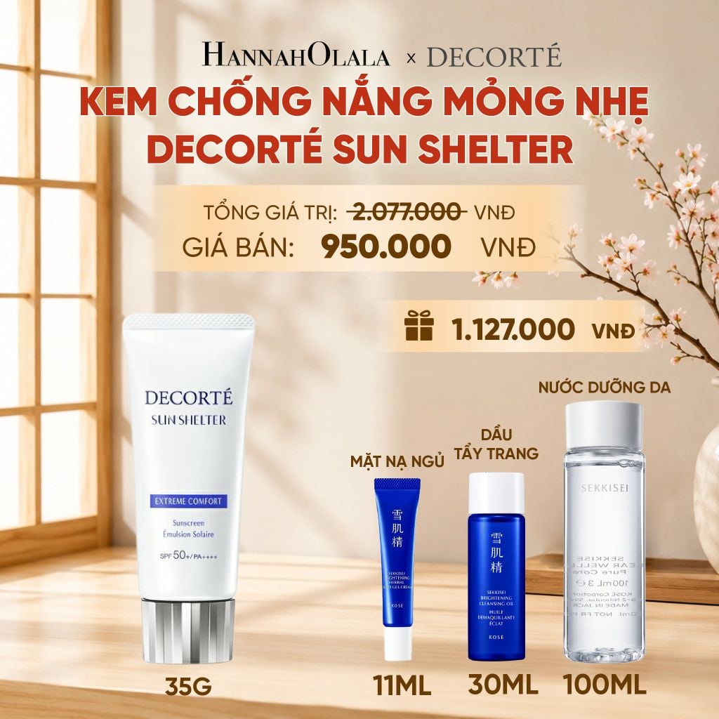  KEM CHỐNG NẮNG DECORTÉ SUN SHELTER_KHÔNG NÂNG TÔNG - B88 