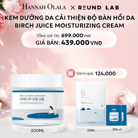  E6: DEAL 4: KEM DƯỠNG DA ROUND LAB BIRCH JUICE MOISTURIZING CREAM 80ML DƯỠNG ẨM CẢI THIỆN ĐỘ ĐÀN HỒI DA 
