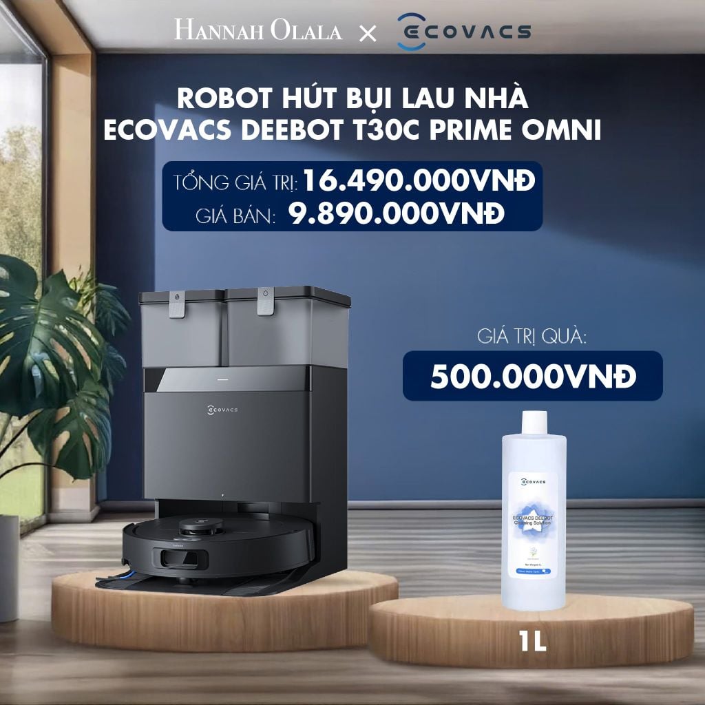 [FLASHSALE] ROBOT HÚT BỤI LAU NHÀ ECOVACS DEEBOT T30C PRIME OMNI (NEW) - DEAL 4 