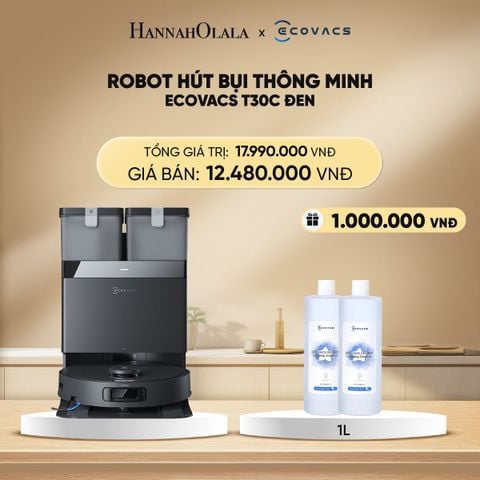  DEAL 4: ROBOT HÚT BỤI THÔNG MINH ECOVACS T30C ĐEN 