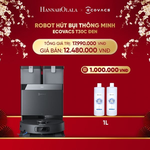  DEAL 4: ROBOT HÚT BỤI THÔNG MINH ECOVACS T30C ĐEN 