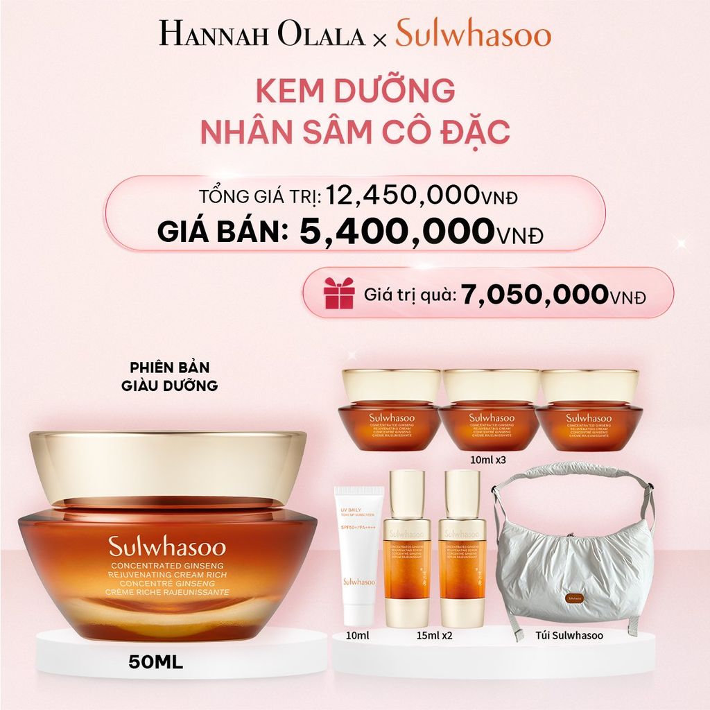  E872_DEAL 4: [PHIÊN BẢN GIÀU DƯỠNG] KEM DƯỠNG NHÂN SÂM CÔ ĐẶC CONCENTRATED GINSENG REJUVENATING CREAM RICH 50ML 