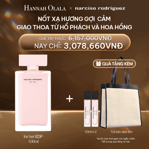  DEAL 4:  NƯỚC HOA NỮ NARCISO RODRIGUEZ FOR HER EAU DE PARFUM 100ML 