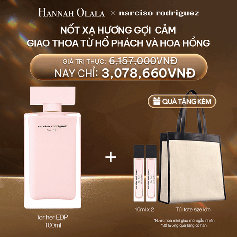  DEAL 4:  NƯỚC HOA NỮ NARCISO RODRIGUEZ FOR HER EAU DE PARFUM 100ML 