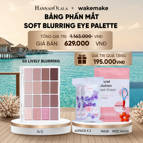  WAKEMAKE BẢNG PHẤN MẮT SOFT BLURRING EYE PALETTE 14G_ D1645 