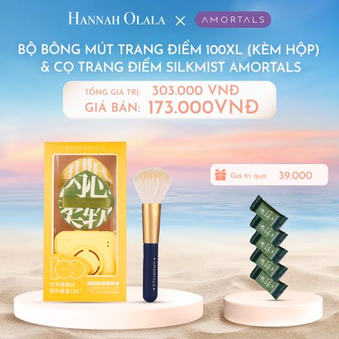  C1130_DEAL 4:BỘ BÔNG MÚT TRANG ĐIỂM XL 100 (KÈM HỘP) VÀ CỌ TRANG ĐIỂM SILKMIST AMORTALS 