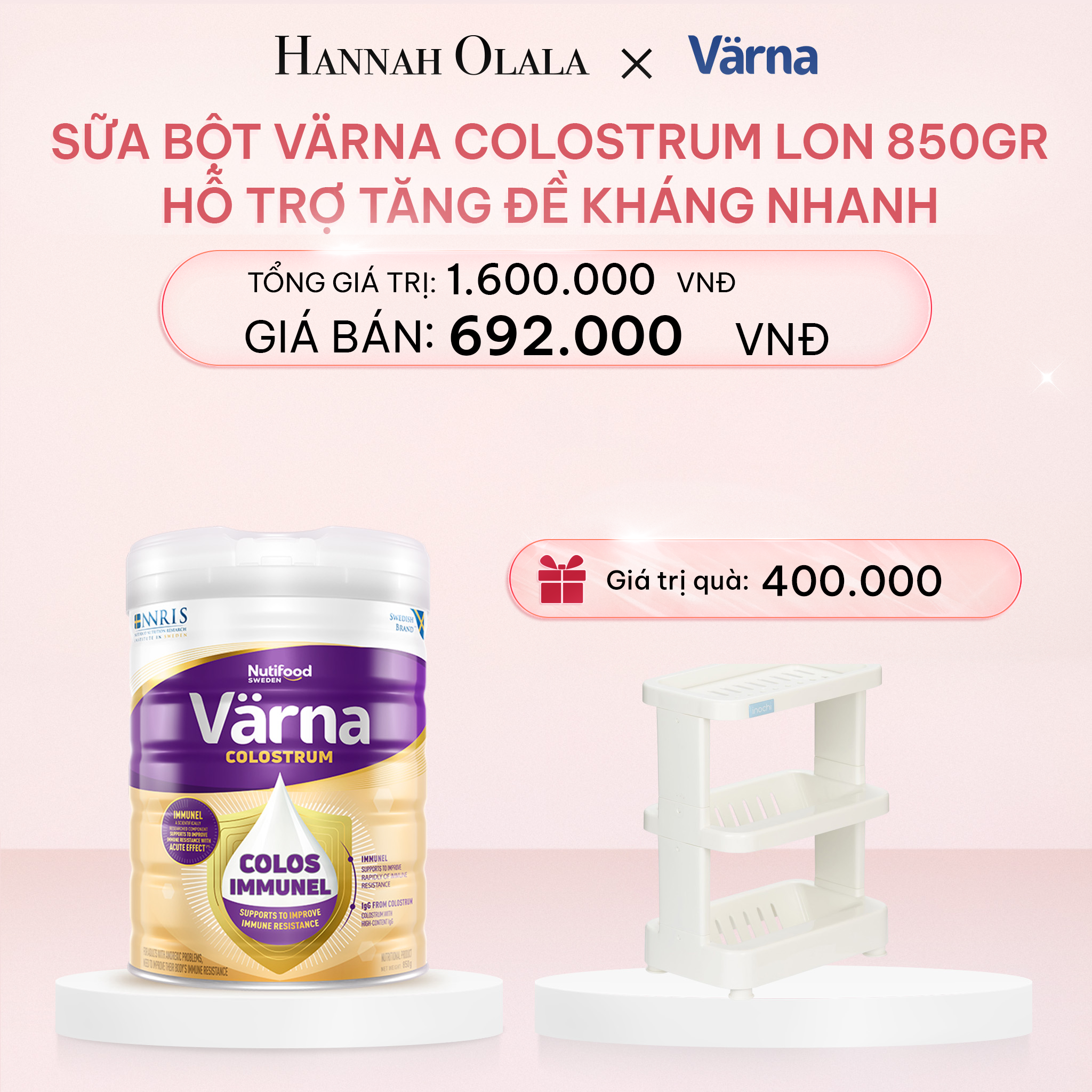  E394_DEAL 4: SỮA BỘT VARNA COLOSTRUM LON 850G - HỖ TRỢ TĂNG ĐỀ KHÁNG 