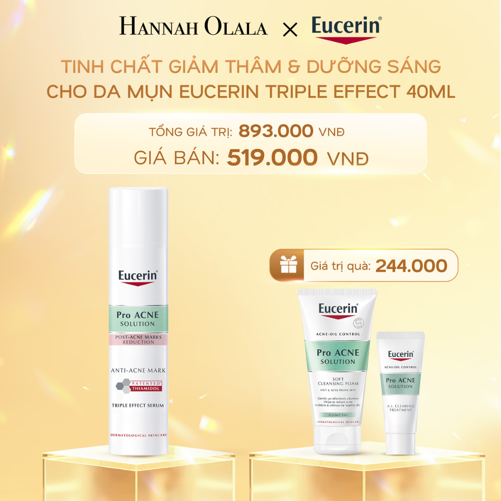  C816_DEAL 4: TINH CHẤT GIẢM THÂM & DƯỠNG SÁNG CHO DA MỤN EUCERIN TRIPLE EFFECT 40ML 