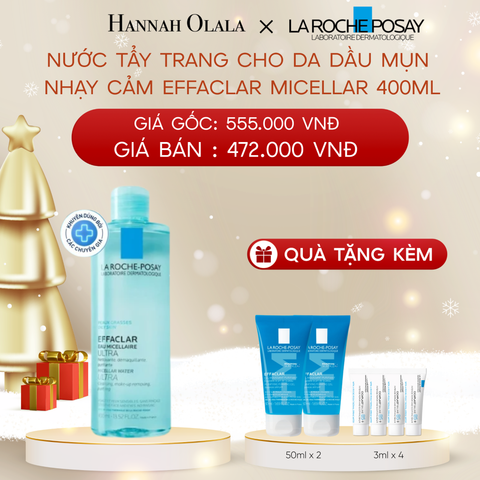  A960_DEAL 4: NƯỚC TẨY TRANG CHO DA DẦU MỤN NHẠY CẢM EFFACLAR MICELLAR 400ML 