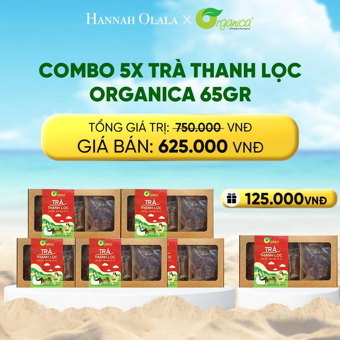 A655_deal 4: combo 5x trà thanh lọc organica 65gr