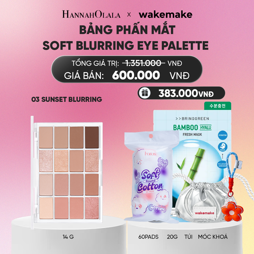  WAKEMAKE BẢNG PHẤN MẮT SOFT BLURRING EYE PALETTE 14G_ A238 