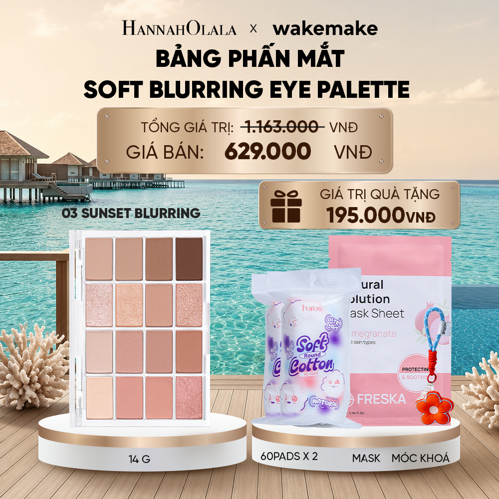  WAKEMAKE BẢNG PHẤN MẮT SOFT BLURRING EYE PALETTE 14G_ D1645 