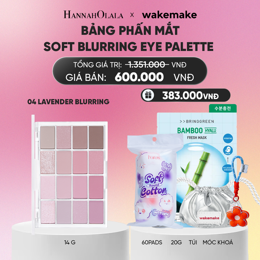  WAKEMAKE BẢNG PHẤN MẮT SOFT BLURRING EYE PALETTE 14G_ A238 