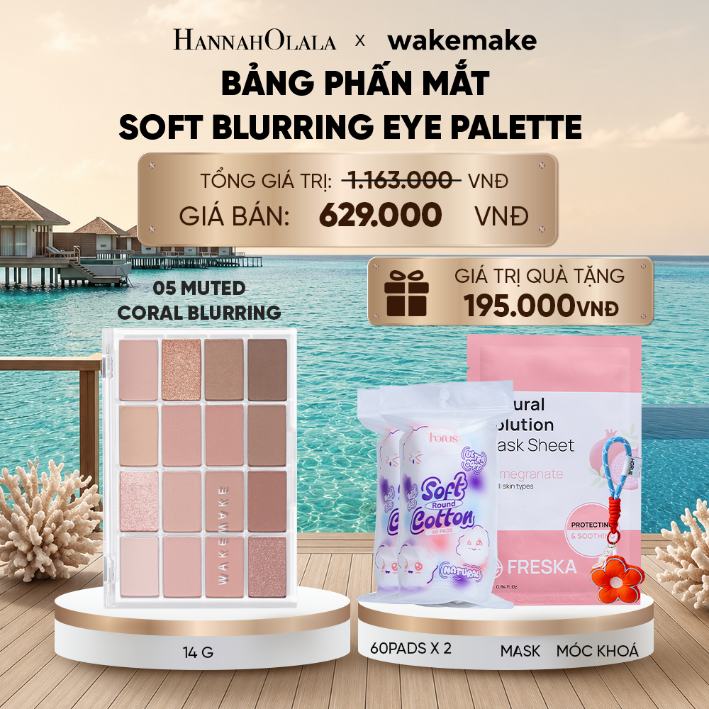 WAKEMAKE BẢNG PHẤN MẮT SOFT BLURRING EYE PALETTE 14G_ D1645 