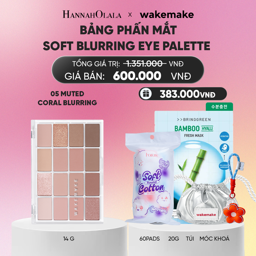  WAKEMAKE BẢNG PHẤN MẮT SOFT BLURRING EYE PALETTE 14G_ A238 