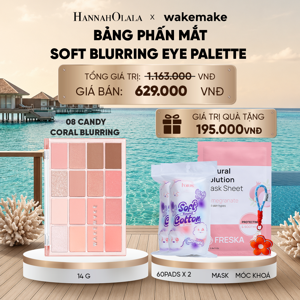  WAKEMAKE BẢNG PHẤN MẮT SOFT BLURRING EYE PALETTE 14G_ D1645 