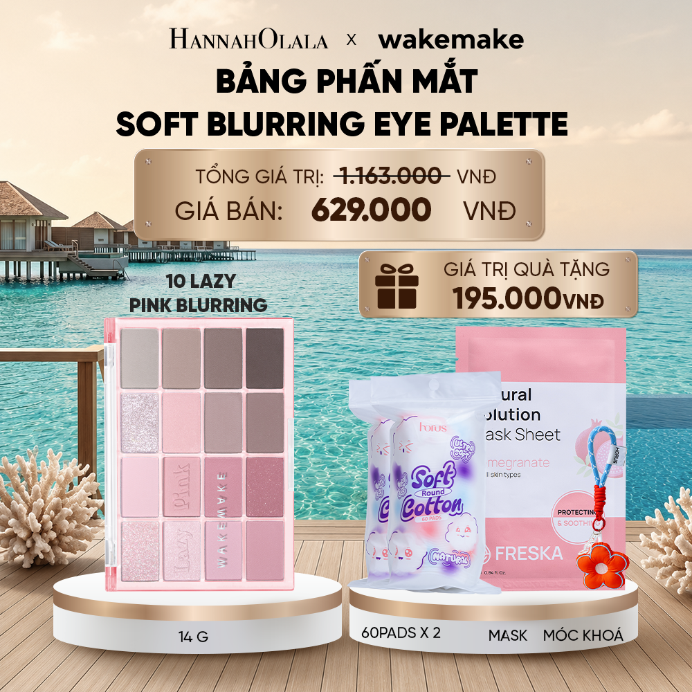  WAKEMAKE BẢNG PHẤN MẮT SOFT BLURRING EYE PALETTE 14G_ D1645 