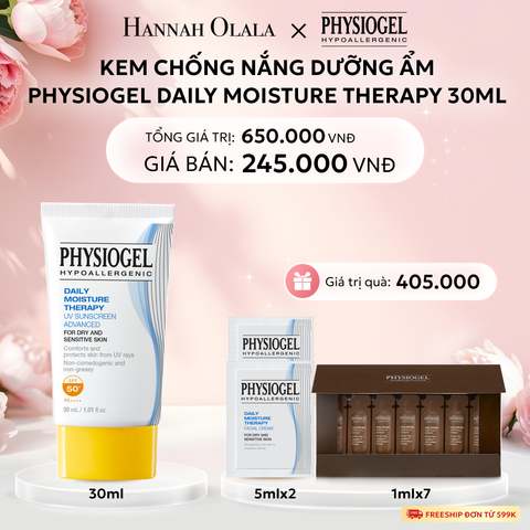  E858: DEAL 4: KEM CHỐNG NẮNG DƯỠNG ẨM PHYSIOGEL DAILY MOISTURE THERAPY 30ml 