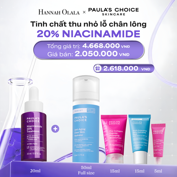  DEAL 4: TINH CHẤT SE KHÍT LỖ CHÂN LÔNG VÀ LÀM MỜ THÂM MỤN NIACINAMIDE 20% 20ML 