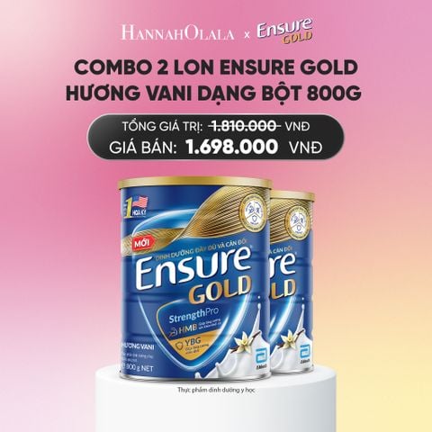  COMBO 2 LON ENSURE GOLD HƯƠNG VANI DẠNG BỘT 800G DEAL : _A1617 