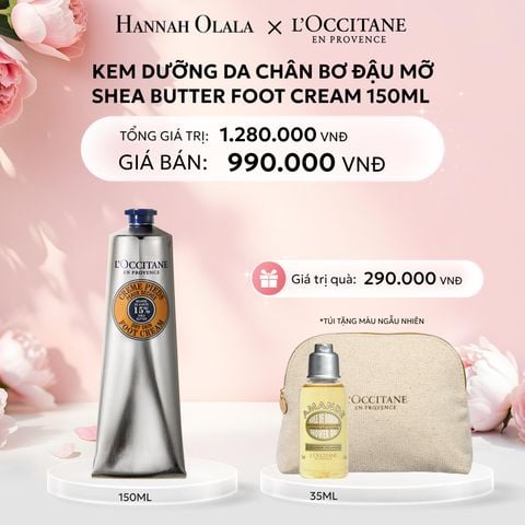  E458: DEAL 4: KEM DƯỠNG DA CHÂN BƠ ĐẬU MỠ LOCCITANE 150ML 