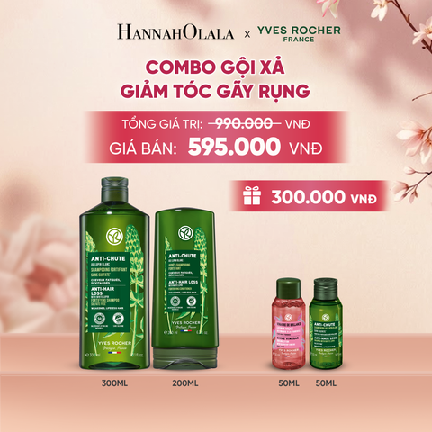  COMBO GỘI XẢ GIẢM TÓC GÃY RỤNG TẶNG MINI DẦU GỘI + GIẤM XẢ TÓC BÓNG MƯỢT 