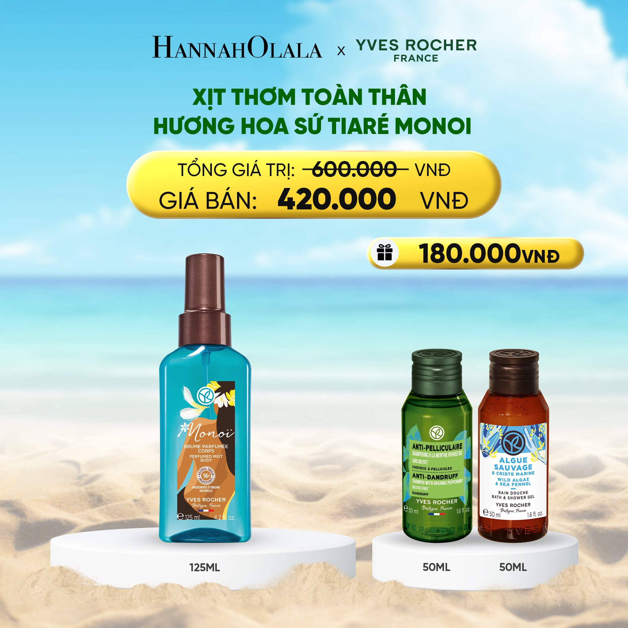 Xịt Thơm Toàn Thân Hương Hoa Sứ Tiaré Monoi