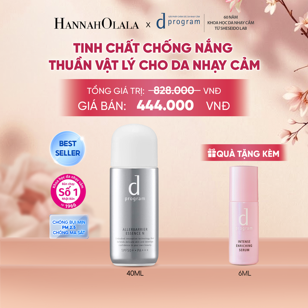  TINH CHẤT CHỐNG NẮNG KIỀM DẦU AN TOÀN CHO DA NHẠY CẢM D PROGRAM ALLERDEFENSE ESSENSE 40ML - DEAL 4 - A1717 