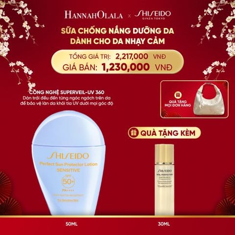  DEAL 4: SỮA CHỐNG NẮNG CHO DA NHẠY CẢM SHISEIDO GSC PERFECT SUN PROTECTOR LOTION SENSITIVE SPF50+ 50ML 