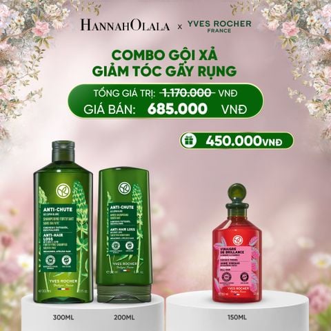  DEAL 4: COMBO GỘI XẢ GIẢM TÓC GÃY RỤNG TẶNG GIẤM XẢ TÓC BÓNG MƯỢT 