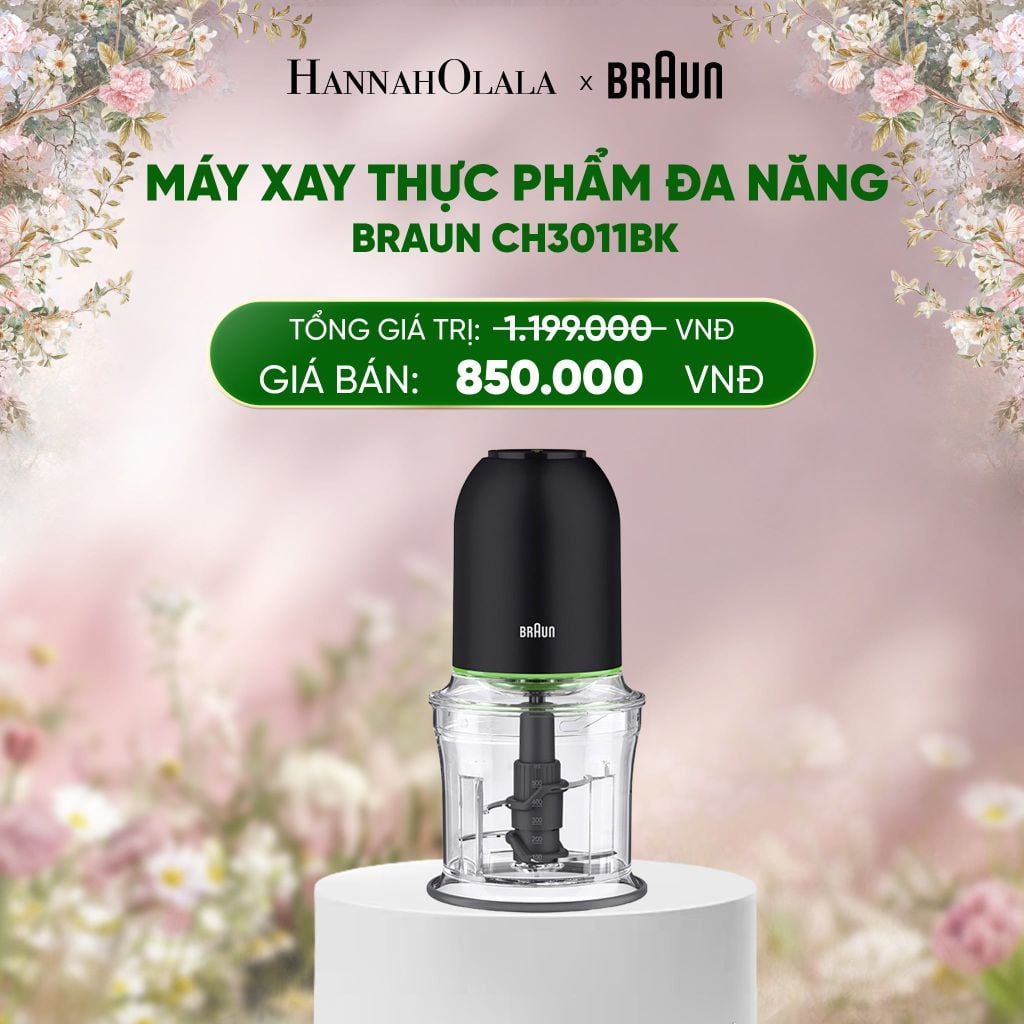  E1386_DEAL 13 : MÁY XAY THỰC PHẨM ĐA NĂNG BRAUN CH3011BK 