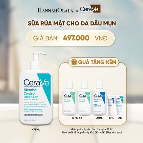  SỮA RỬA MẶT GIẢM MỤN CERAVE BLEMISH CONTROL CLEANSER 473ML - A404 