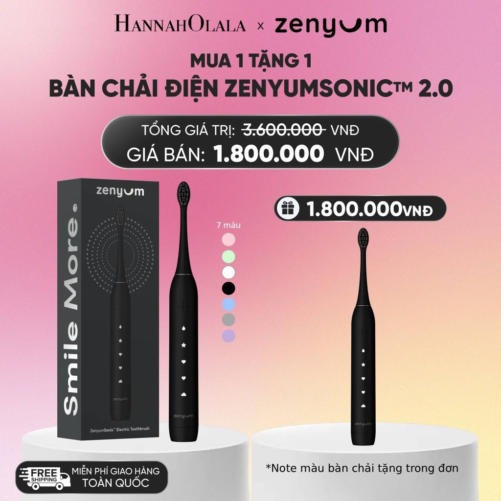  [MUA 1 TẶNG 1] BÀN CHẢI ĐIỆN ZENYUM SONIC 2.0 - CÔNG NGHỆ SINGAPORE (NOTE MÀU BÀN CHẢI TẶNG TRONG ĐƠN)_A11 