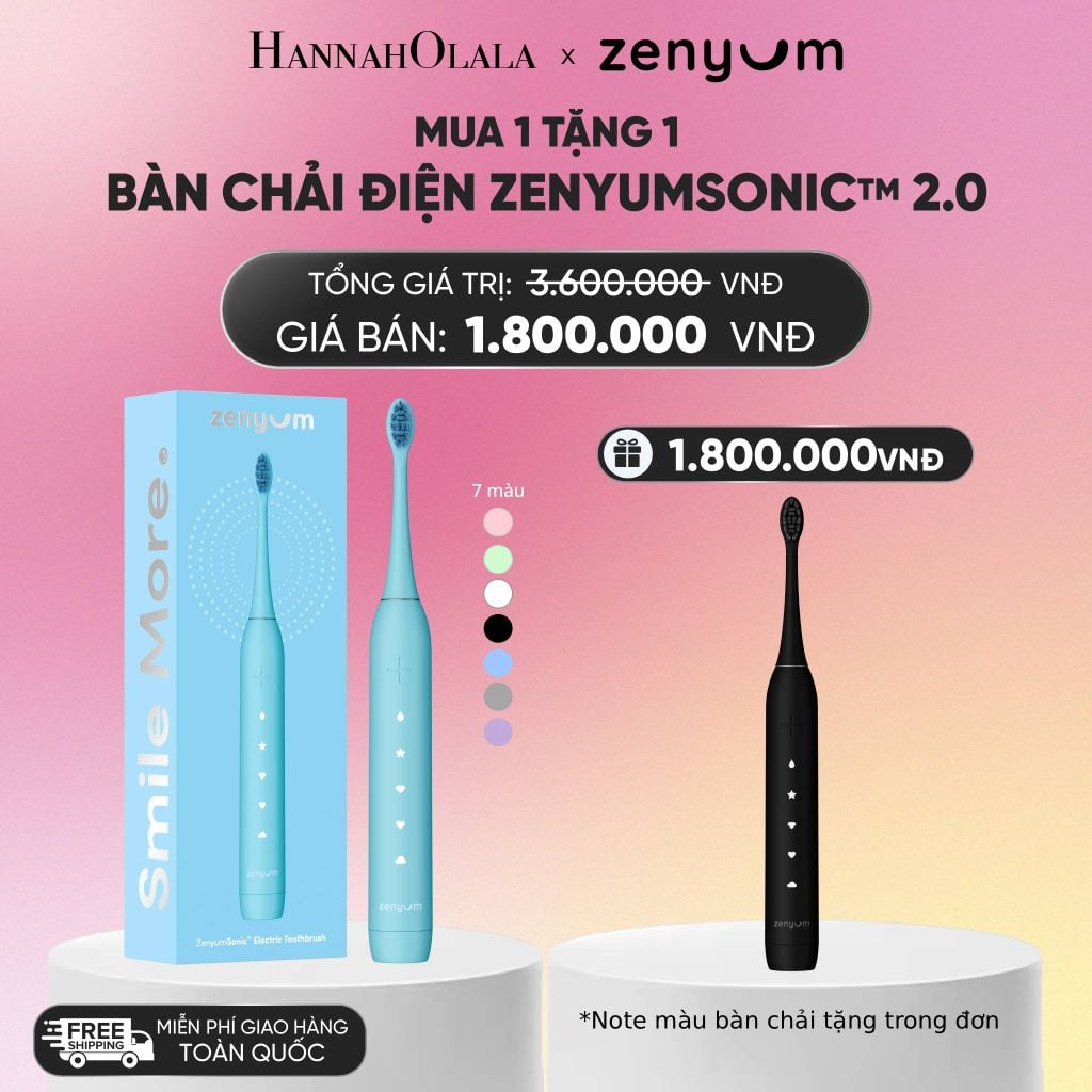  [MUA 1 TẶNG 1] BÀN CHẢI ĐIỆN ZENYUM SONIC 2.0 - CÔNG NGHỆ SINGAPORE (NOTE MÀU BÀN CHẢI TẶNG TRONG ĐƠN)_A11 