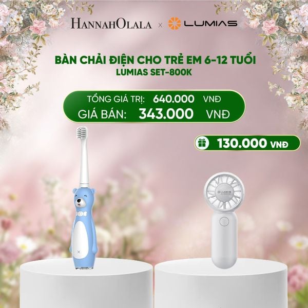  E791_DEAL 5: BÀN CHẢI ĐIỆN CHO TRẺ EM 6-12 TUỔI LUMIAS SET-800K 