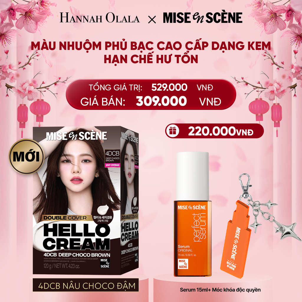  DEAL 5:[MỞ BÁN ĐỘC QUYỀN] KEM NHUỘM PHỦ BẠC CAO CẤP HELLO CREAM DOUBLE COVER 