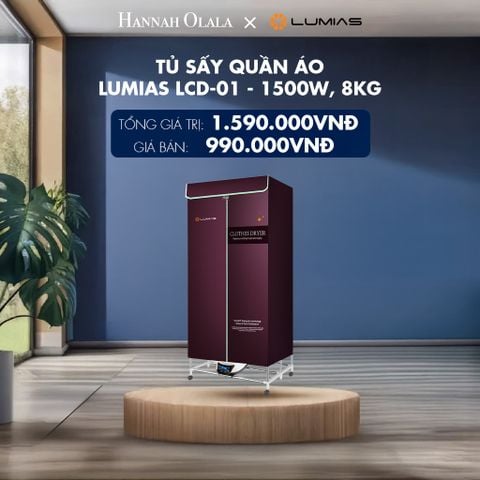  [FLASHSALE] TỦ SẤY QUẦN ÁO LUMIAS LCD-01 - 1500W, 8KG - DEAL 5 
