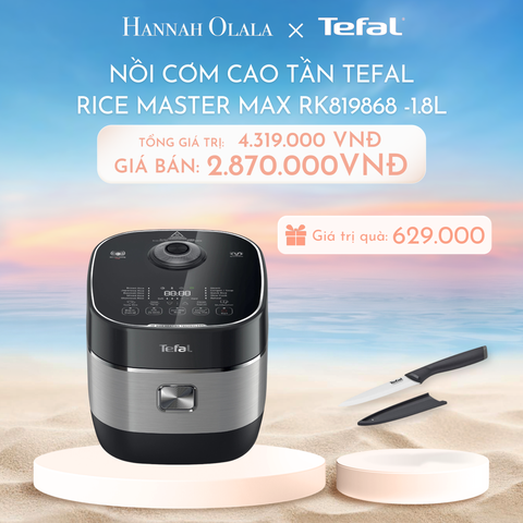  C1029_DEAL 5.1: NỒI CƠM CAO TẦN TEFAL RICE MASTER MAX RK819868 - 1.8L 