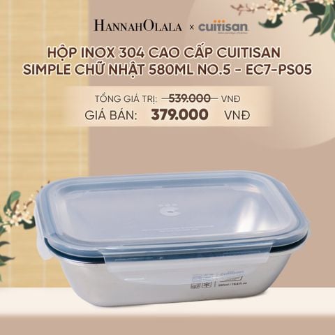  HỘP INOX 304 CAO CẤP CUITISAN SIMPLE DÙNG ĐƯỢC TRONG LÒ VI SÓNG - DEAL 5 - A1958 