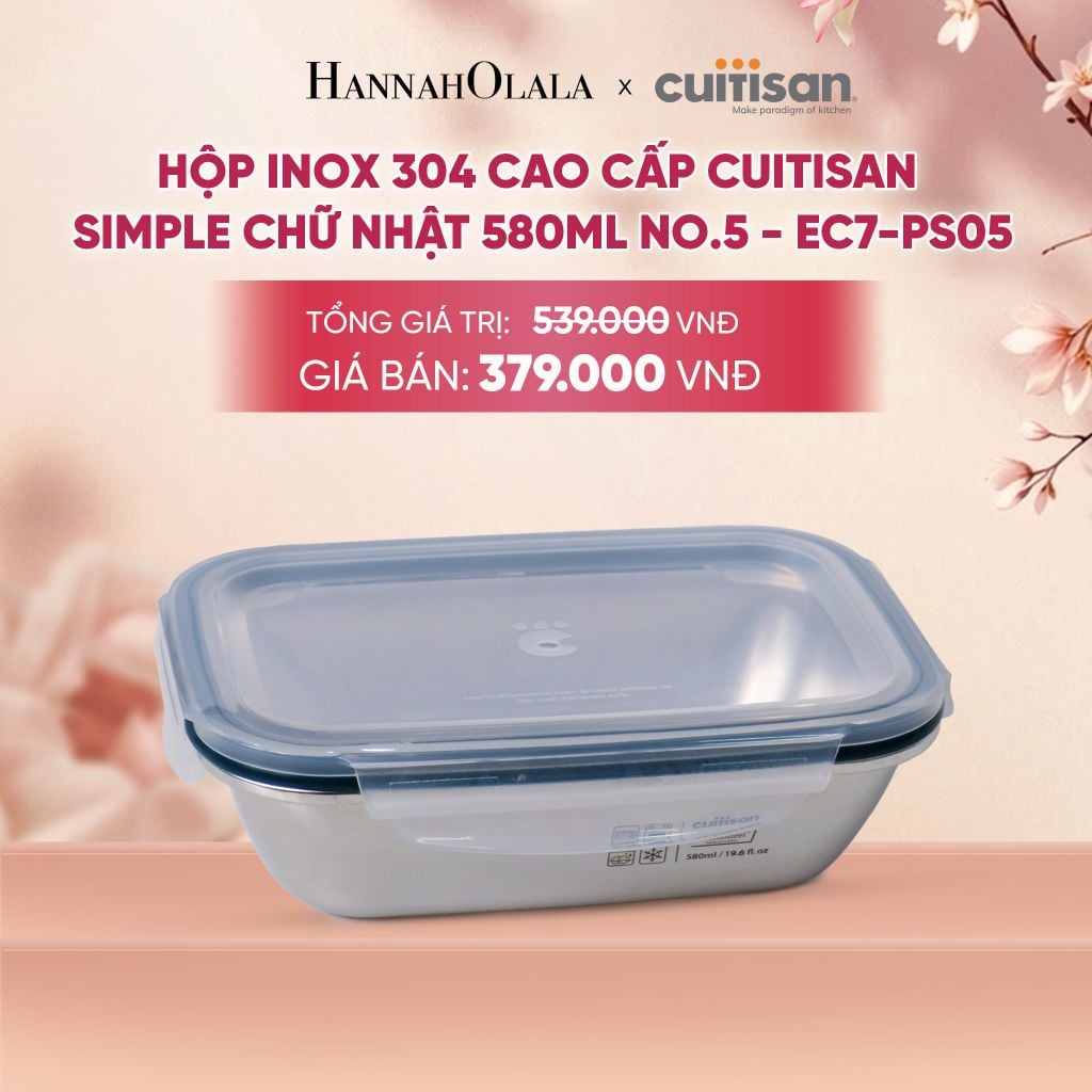  HỘP INOX 304 CAO CẤP CUITISAN SIMPLE - DEAL 5 - A1725 