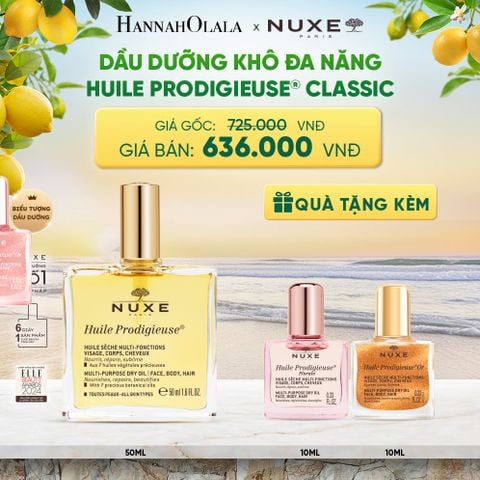  DẦU DƯỠNG KHÔ ĐA NĂNG NUXE HUILE PRODIGIEUSE® 50ML (CHỌN HƯƠNG) 
