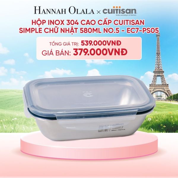  HỘP INOX 304 CAO CẤP CUITISAN SIMPLE DÙNG ĐƯỢC TRONG LÒ VI SÓNG - DEAL 5 - B61 