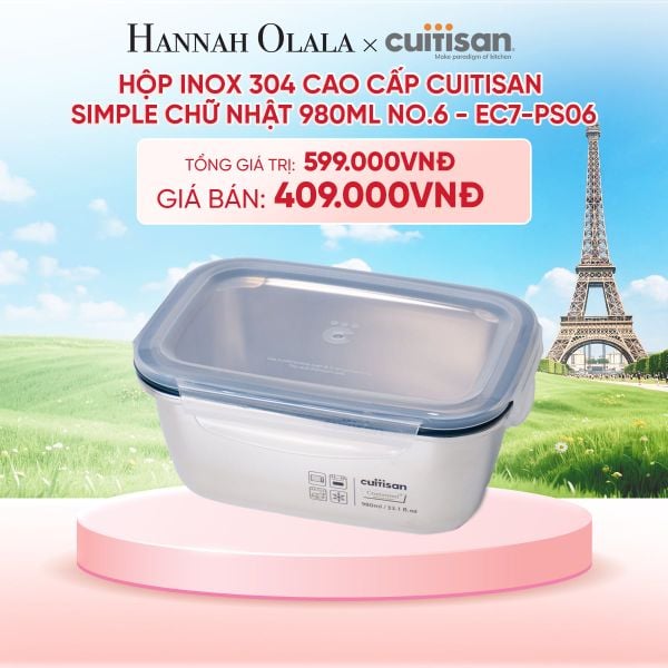  HỘP INOX 304 CAO CẤP CUITISAN SIMPLE DÙNG ĐƯỢC TRONG LÒ VI SÓNG - DEAL 5 - B61 