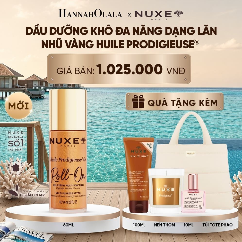  DẦU DƯỠNG KHÔ ĐA NĂNG DẠNG LĂN NUXE HUILE PRODIGIEUSE® ROLL-ON 60ML (CHỌN HƯƠNG) 