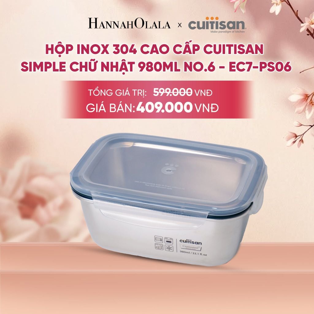  HỘP INOX 304 CAO CẤP CUITISAN SIMPLE - DEAL 5 - A1725 
