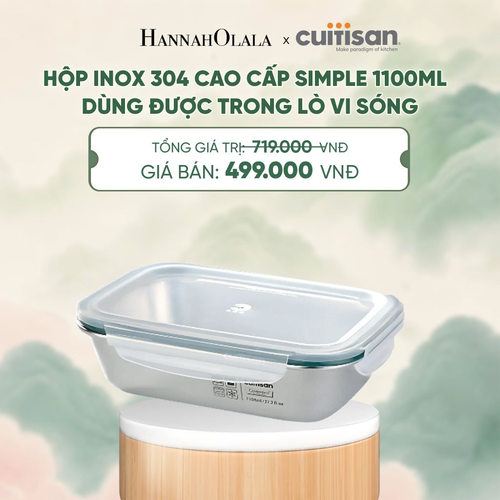  HỘP INOX 304 CAO CẤP CUITISAN SIMPLE DÙNG ĐƯỢC TRONG LÒ VI SÓNG - DEAL 5 - A2139 