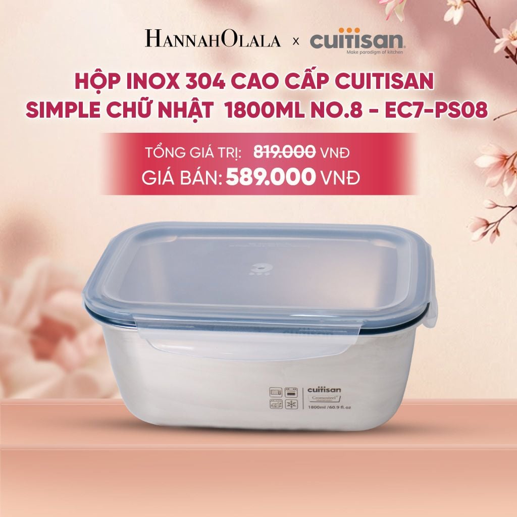  HỘP INOX 304 CAO CẤP CUITISAN SIMPLE - DEAL 5 - A1725 