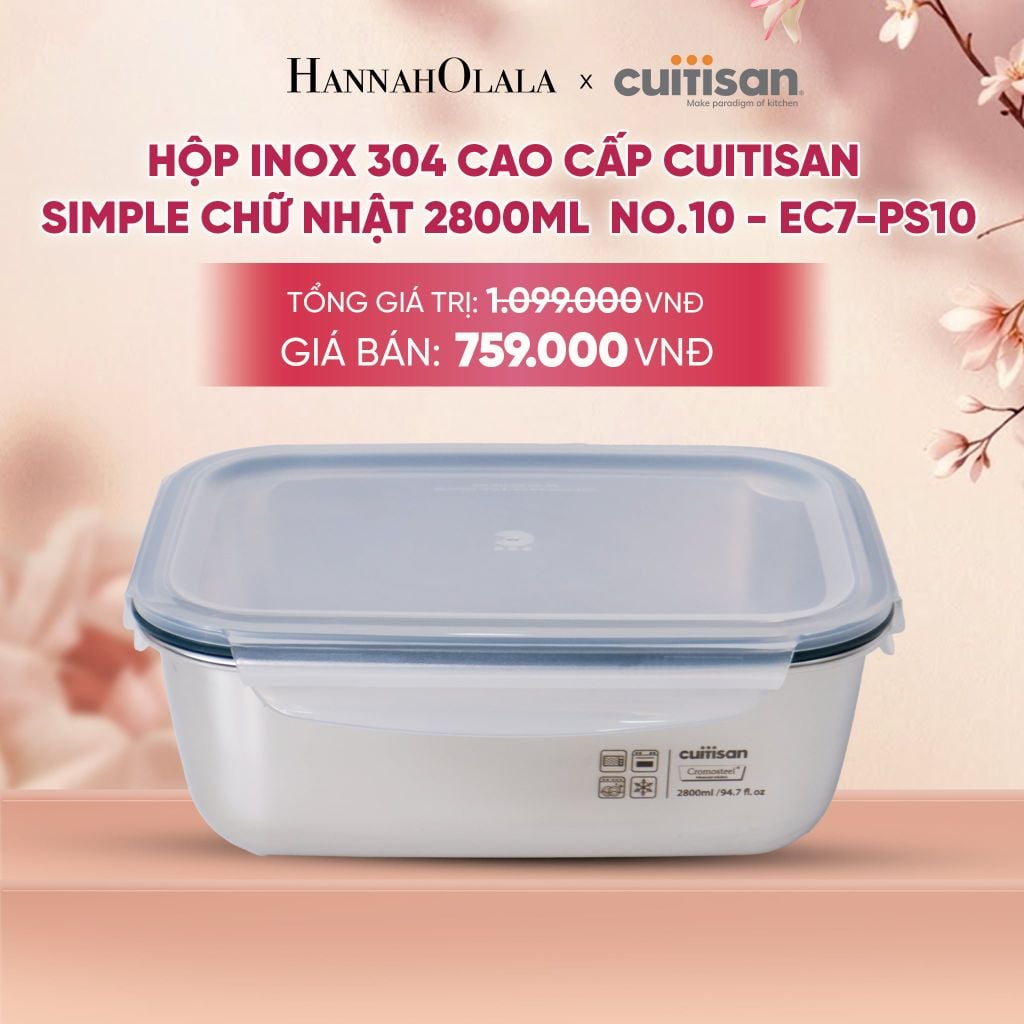  HỘP INOX 304 CAO CẤP CUITISAN SIMPLE - DEAL 5 - A1725 