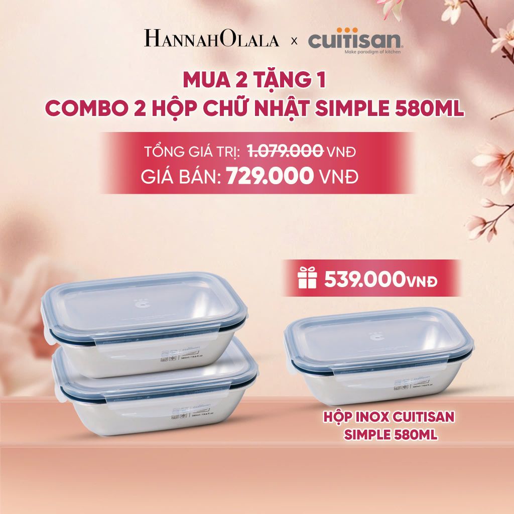  HỘP INOX 304 CAO CẤP CUITISAN SIMPLE - DEAL 5 - A1725 