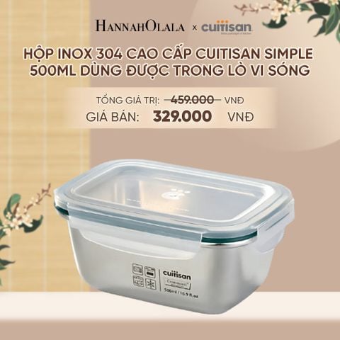  HỘP INOX 304 CAO CẤP CUITISAN SIMPLE DÙNG ĐƯỢC TRONG LÒ VI SÓNG - DEAL 5 - A1958 